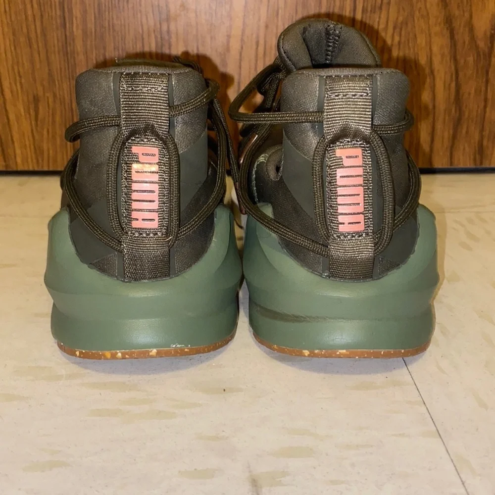 Puma: Army Green Puma Fierce VR Ropes Women Training Sneakers Size 6 Women - Picture 3 of 7